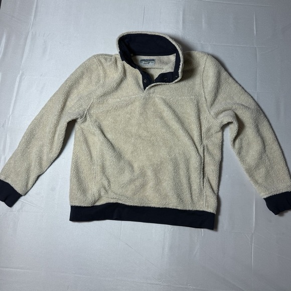 Vintage Jachs Cabin Men's Medium El Cap 1/4 Button Fleece Pullover Sweater - Picture 1 of 10
